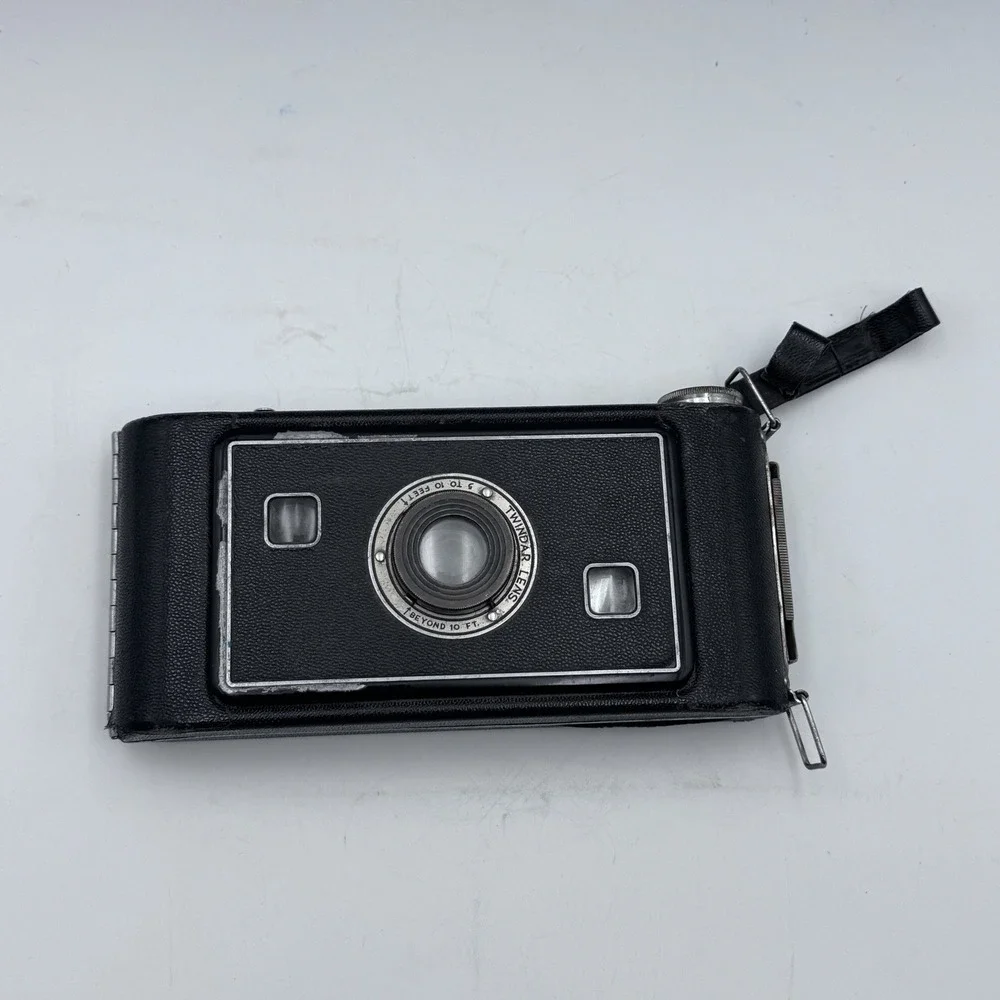 Kodak Jiffy Six 16 Series II Vintage Folding Rollfilm Camera Black 6x9 Twindar